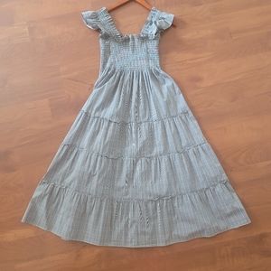 Hill house ellie nap dress blue tai check xs